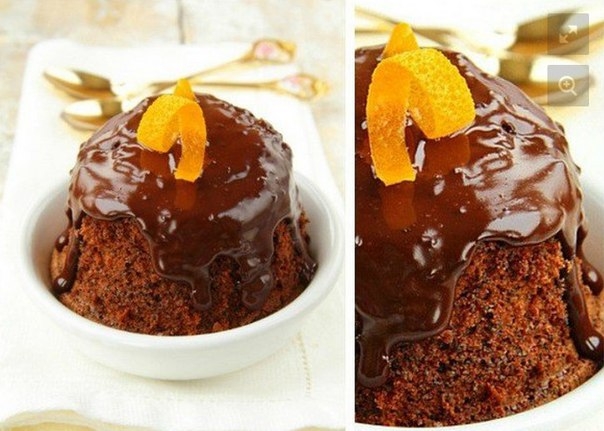 Апельсиново-шоколадный кекс в кружке