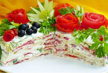 Кабачковый тортик своими руками!