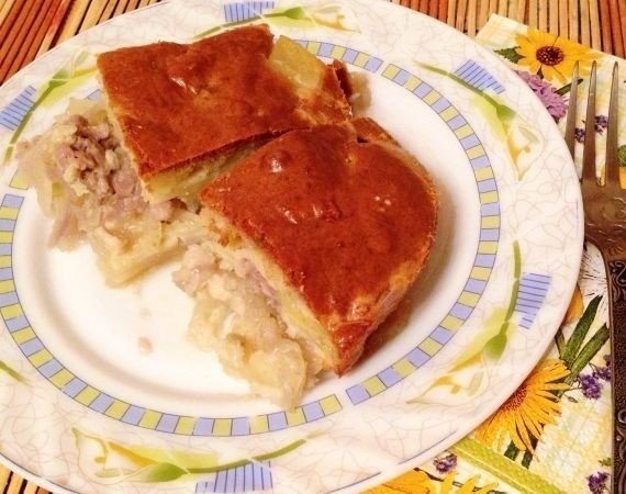 Мясной пирог за 15 минут. Мясной пирог за 15 минут.