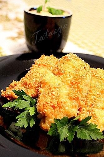 Куриные палочки с кунжутом Куриные палочки с кунжутом