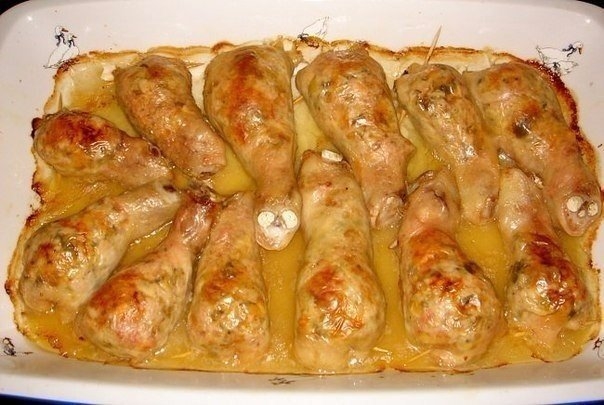 Фаршированные куриные ножки.