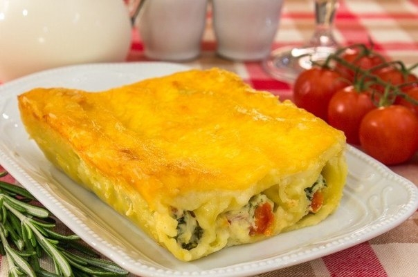 Рецепт вкусного каннеллони с разной начинкой