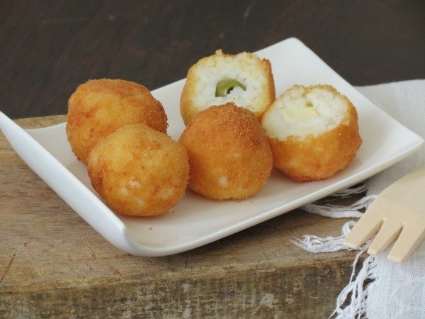 Рисовые крокеты с сыром и оливками.Пошаговые фото