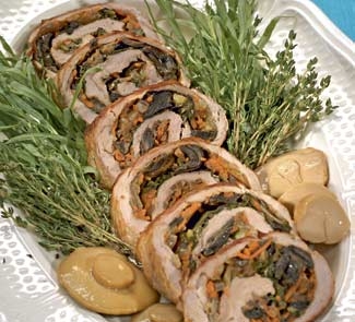 Рецепт мясного рулета с грибами