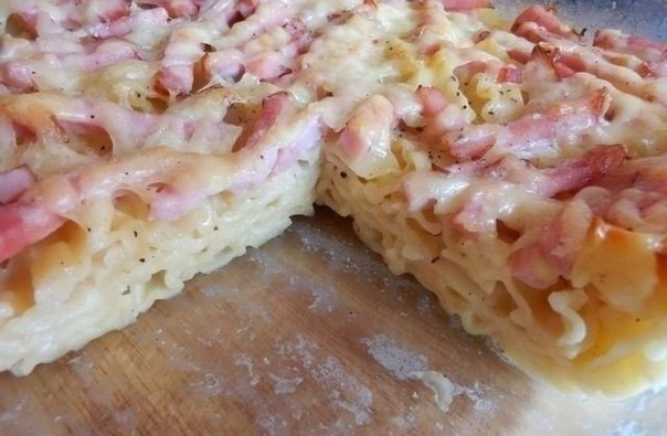 ЗАПЕКАНКА С МАКАРОНАМИ И ВЕТЧИНОЙ