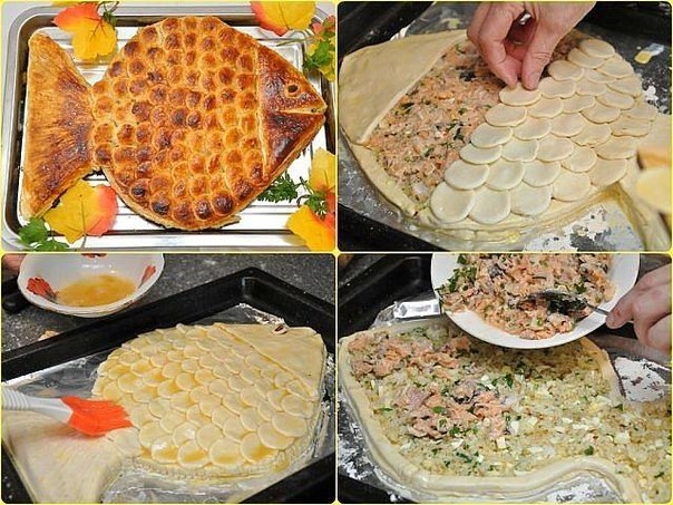 Рыбный пирог "Золотая рыбка" Рыбный пирог "Золотая рыбка"