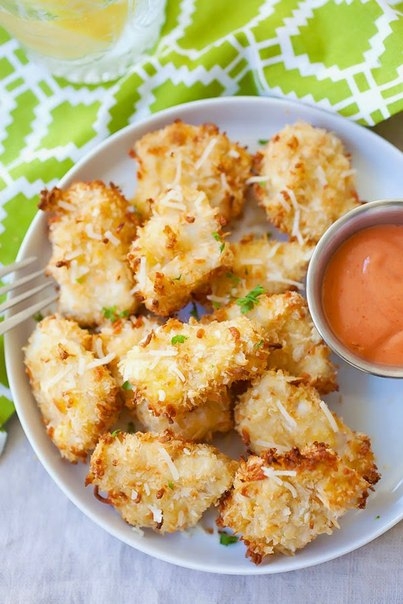 Куриные наггетсы с сыром в духовке