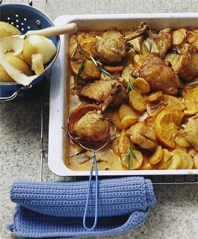 КУРИНЫЕ БЕДРЫШКИ С КАРТОФЕЛЕМ И ОРЕГАНО
