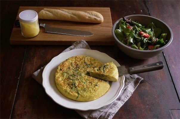 Испанская тортилья с кабачками.