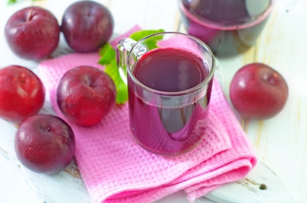 Рецепт сливового сока с мякотью