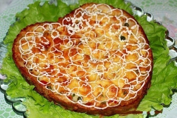 Куриный пирог "Гавайское сердце"