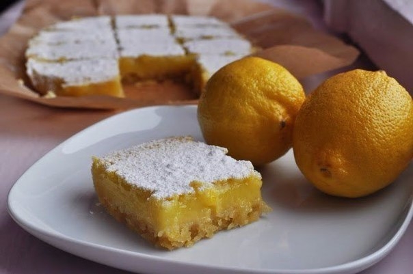 Lemon bars/ Лимонные пирожные.
