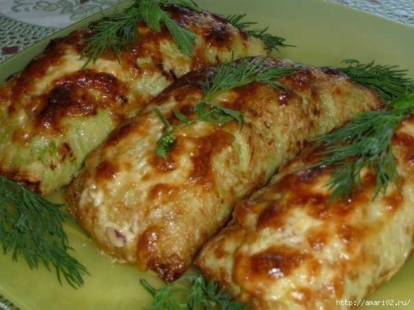Рулетики из кабачковых блинчиков. Рулетики из кабачковых блинчиков.