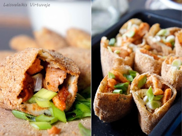 КАРТОФЕЛЬНЫЙ 'карман' 'с курицей и тар-тар НАЧИНКОЙ.