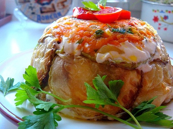 Отличный остренький торт-закуска из кабачков к вашему столу!
