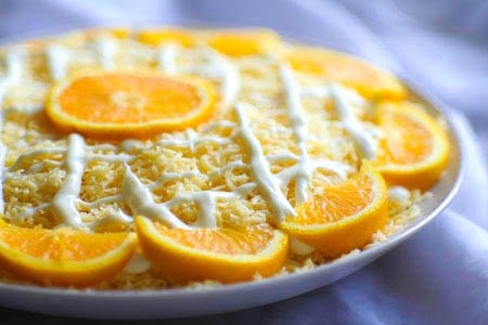 Салат «Дипломат» с апельсинами и сыром Салат «Дипломат» с апельсинами и сыром