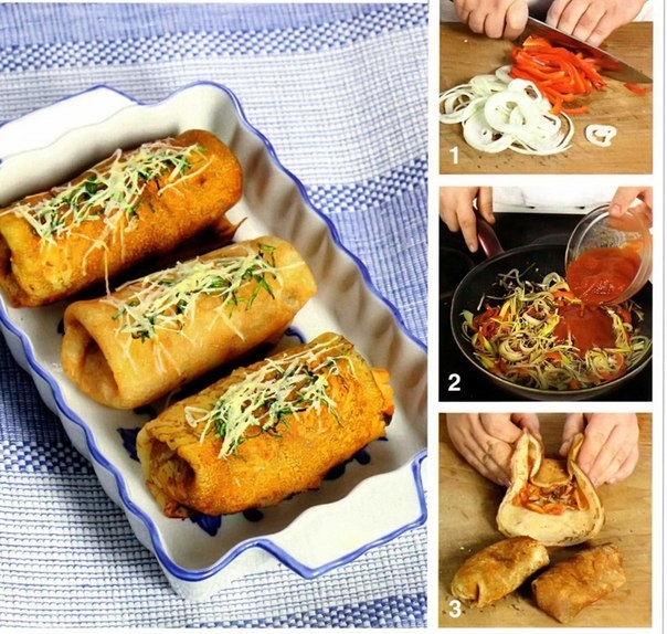 Блинчики с овощами