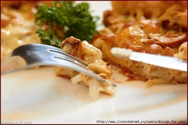 "Пирог с грибами, сметаной и сыром" "Пирог с грибами, сметаной и сыром"