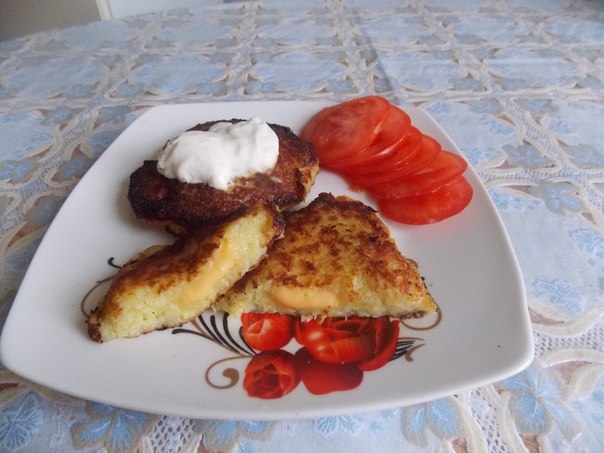 Драники с сыром внутри