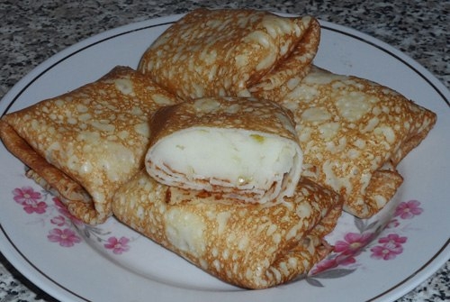 Фаршированные блины с картошкой Фаршированные блины с картошкой