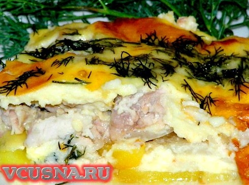 Курочка в яично-сырной заливке