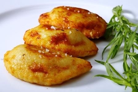 Картофельные равиоли с грибами