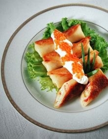 БЛИНЧИКИ С КРАБОВЫМИ ПАЛОЧКАМИ