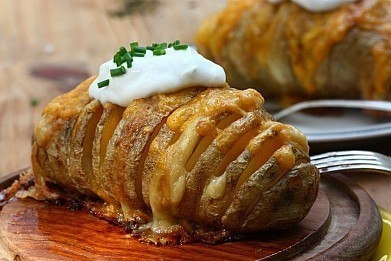 Картофель-гармошка с сыром Картофель-гармошка с сыром