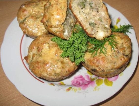 Закусочные кексы с сардинами