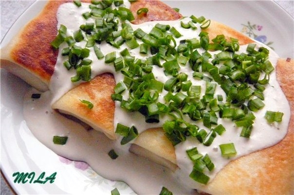 Блины с картошкой под "Волшебным&raquo; соусом"
