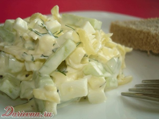 салат из огурцов,сыра и яиц - ПРЕКРАСНОЕ сочетание вкусов