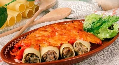 Макароны фаршированные