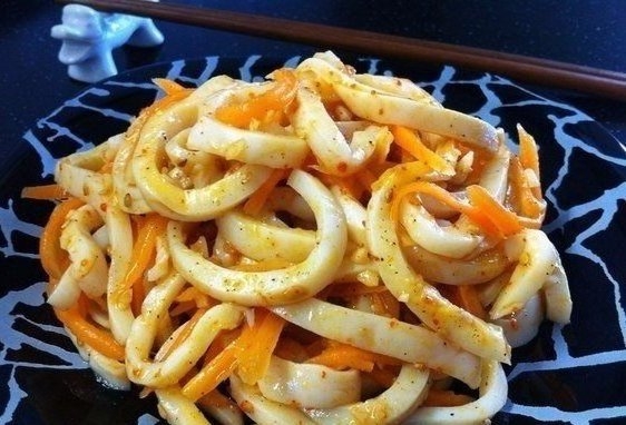 Пикантный кальмар по-корейски