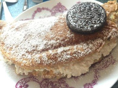 Полезный блин с творогом и
