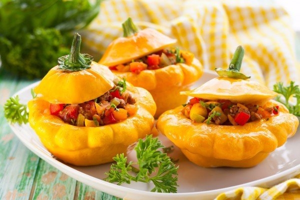 Фаршированные патиссоны с мясом Фаршированные патиссоны с мясом