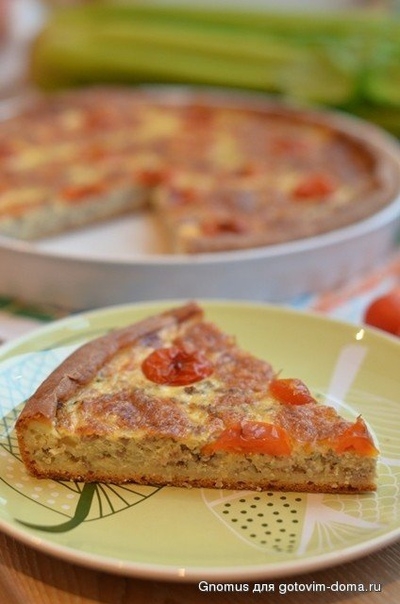 Открытый пирог с капустой и мясным фаршем