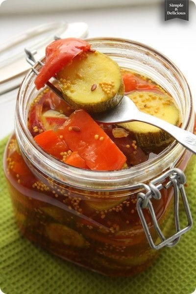МАРИНОВАННЫЕ ЦУККИНИ С ПЕРЦЕМ