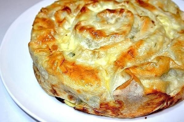 Пирога из лаваша с фаршем