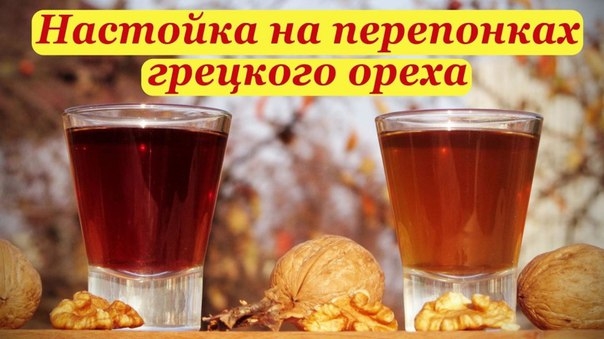 1. Целебная настойка из перегородок грецкого ореха