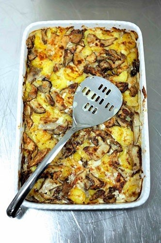 Запеканка из картофеля с белыми грибами