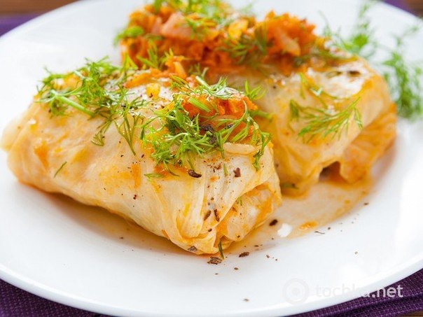 Голубцы с пшеном и мясом