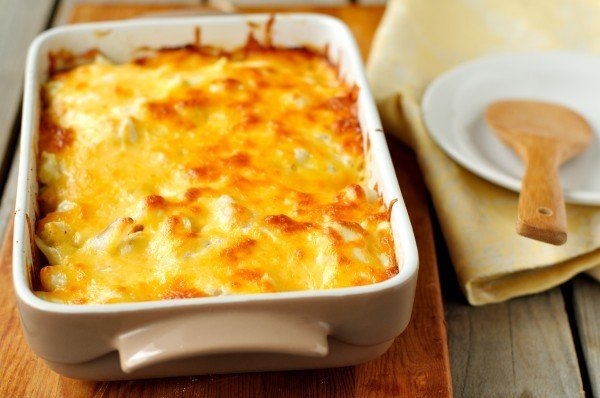 Картофельная запеканка с беконом и сыром