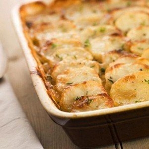 Запеченный картофель с курицей по‑французски