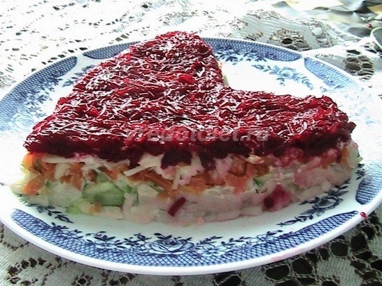 Салат диетический "Нежное сердце"