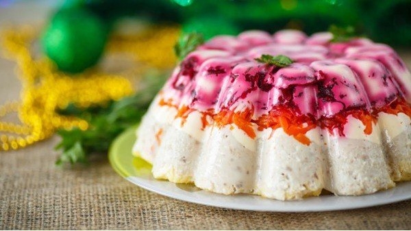 Селедка под шубой желированная