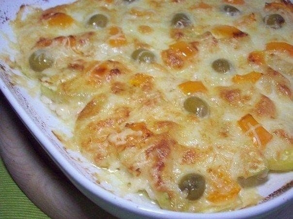 Запеканка из курицы с кабачками