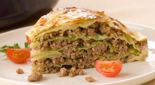 Капустная запеканка с мясом без заливки