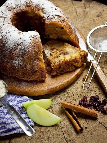 Кекс с грушей, яблоком и орехами Кекс с грушей, яблоком и орехами