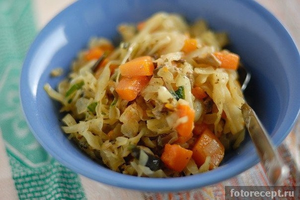 Капуста с грибами и тыквой Капуста с грибами и тыквой