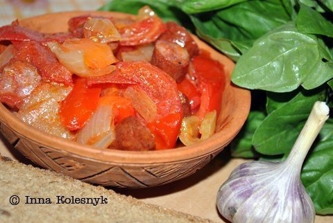 Лечо с колбасками по-венгерски